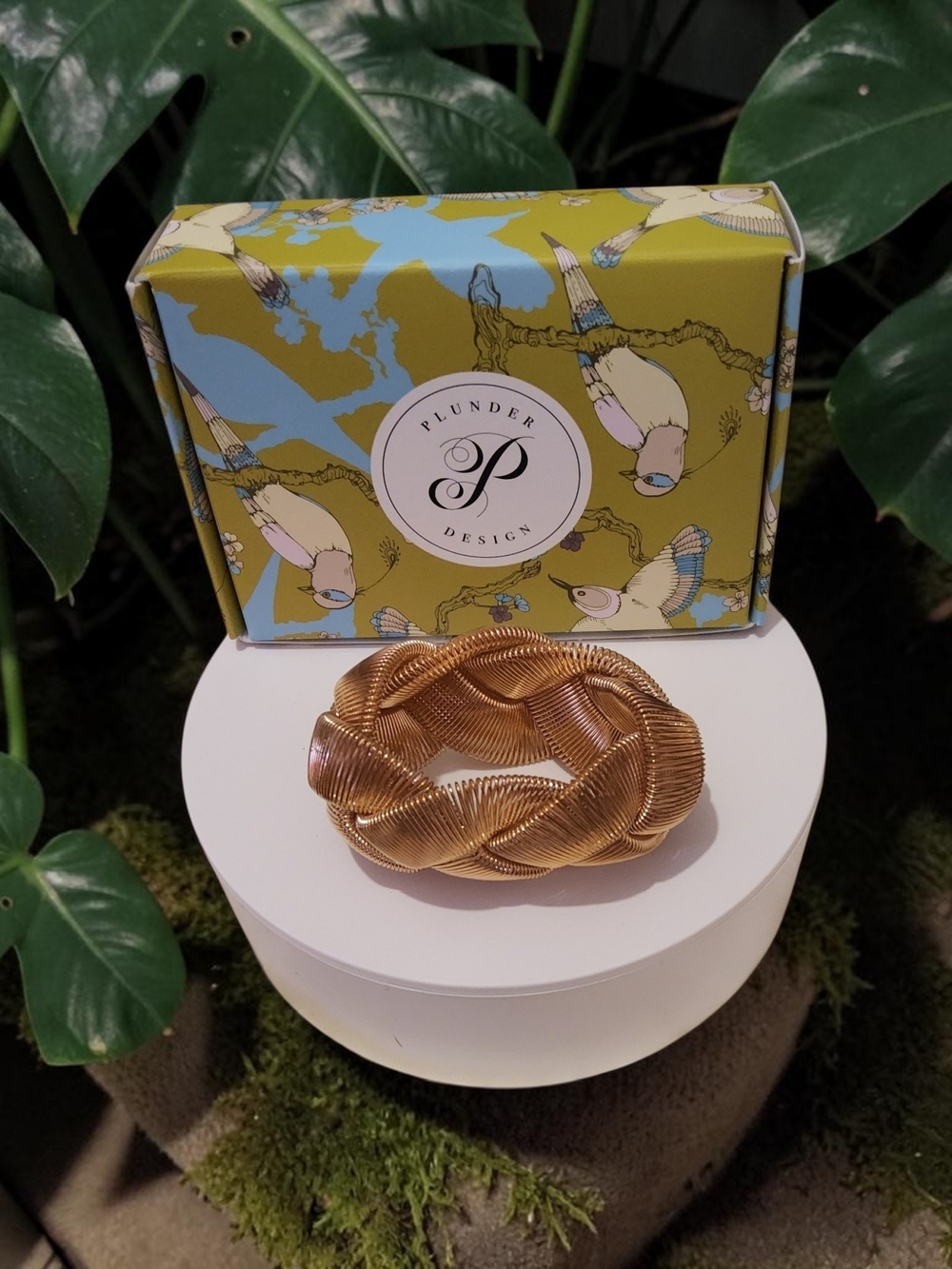 Plunder Rose Gold Braided Mesh Bracelet